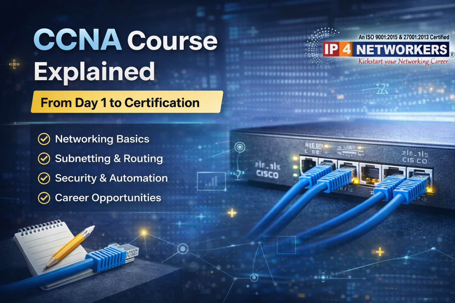 CCNA Course Explained: What You’ll Learn From Day 1 to Certification | CCNA Training in Bangalore