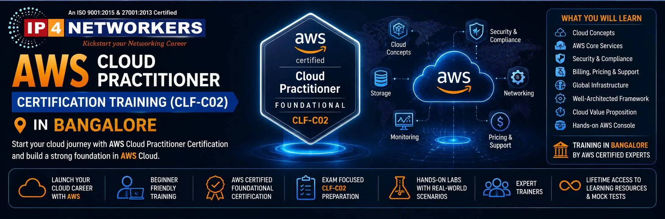 AWS Cloud Practitioner Certification Training (CLF-C02) in Bangalore